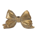 Sculpted Bow Taper Candle Holder 5"H