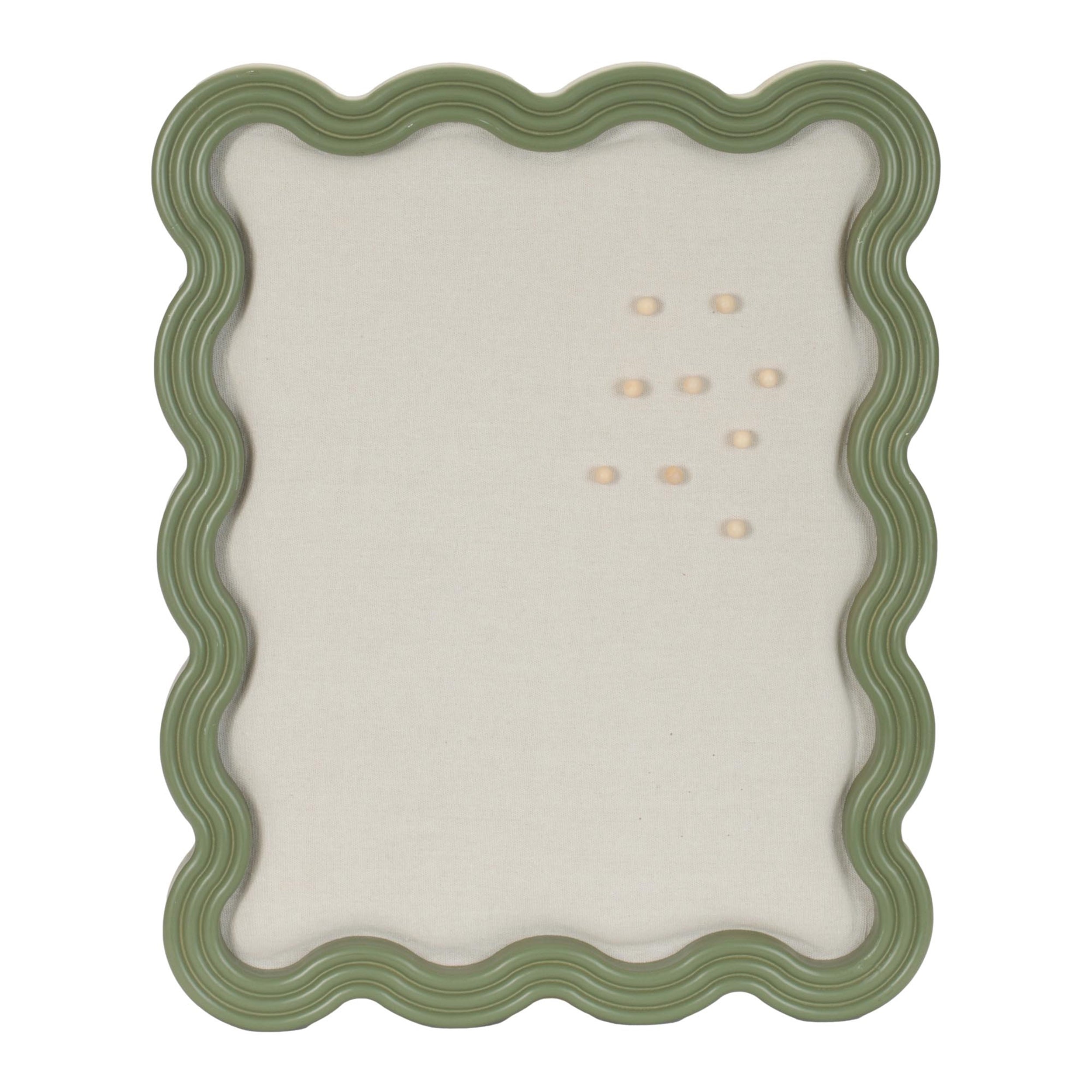 Pin Board with Scalloped Frame 15.5"H