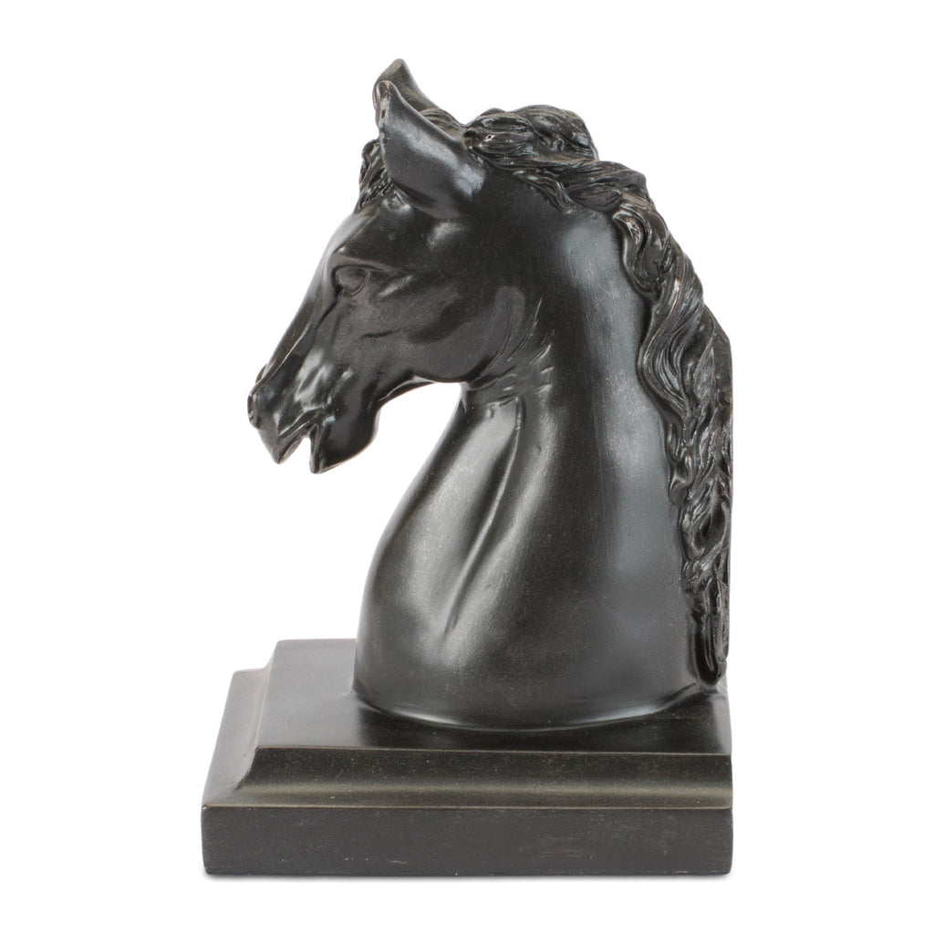 Contemporary Horse Bust Bookends (Set of 2)