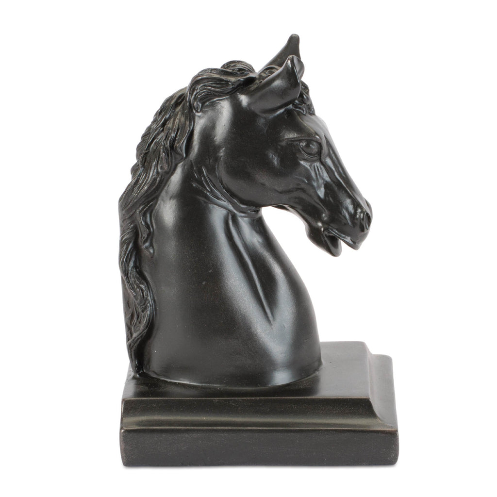 Contemporary Horse Bust Bookends (Set of 2)