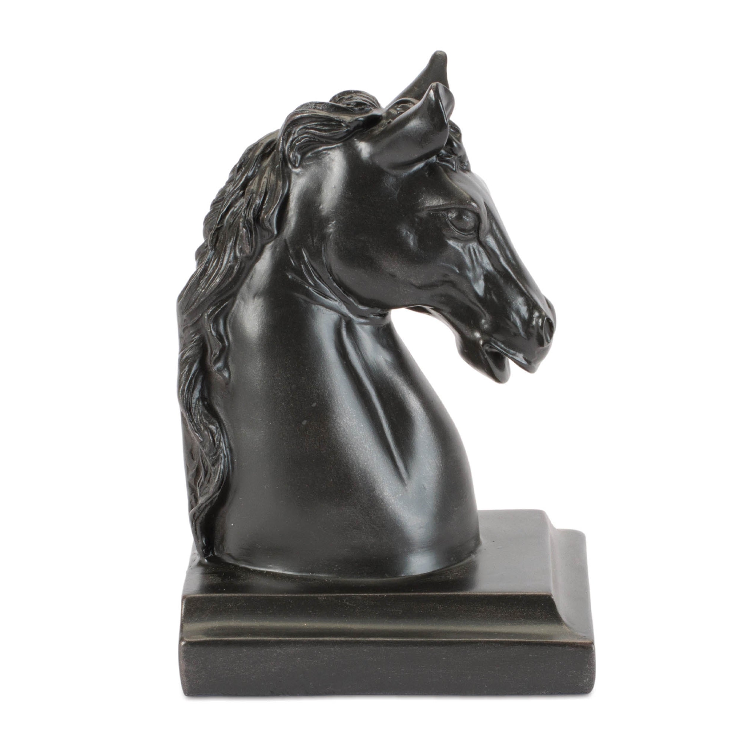 Contemporary Horse Bust Bookends (Set of 2)
