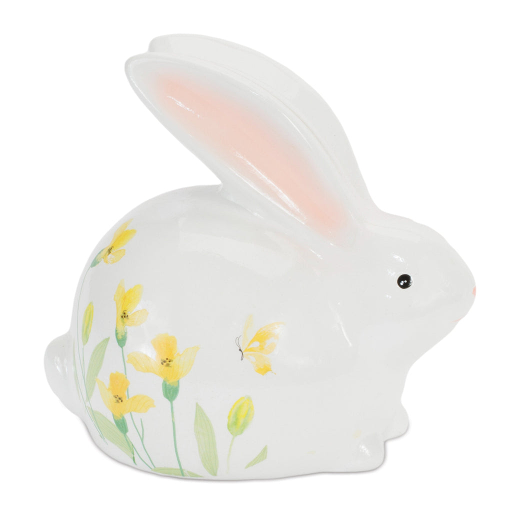 Floral Terra Cotta Rabbit (Set of 4)