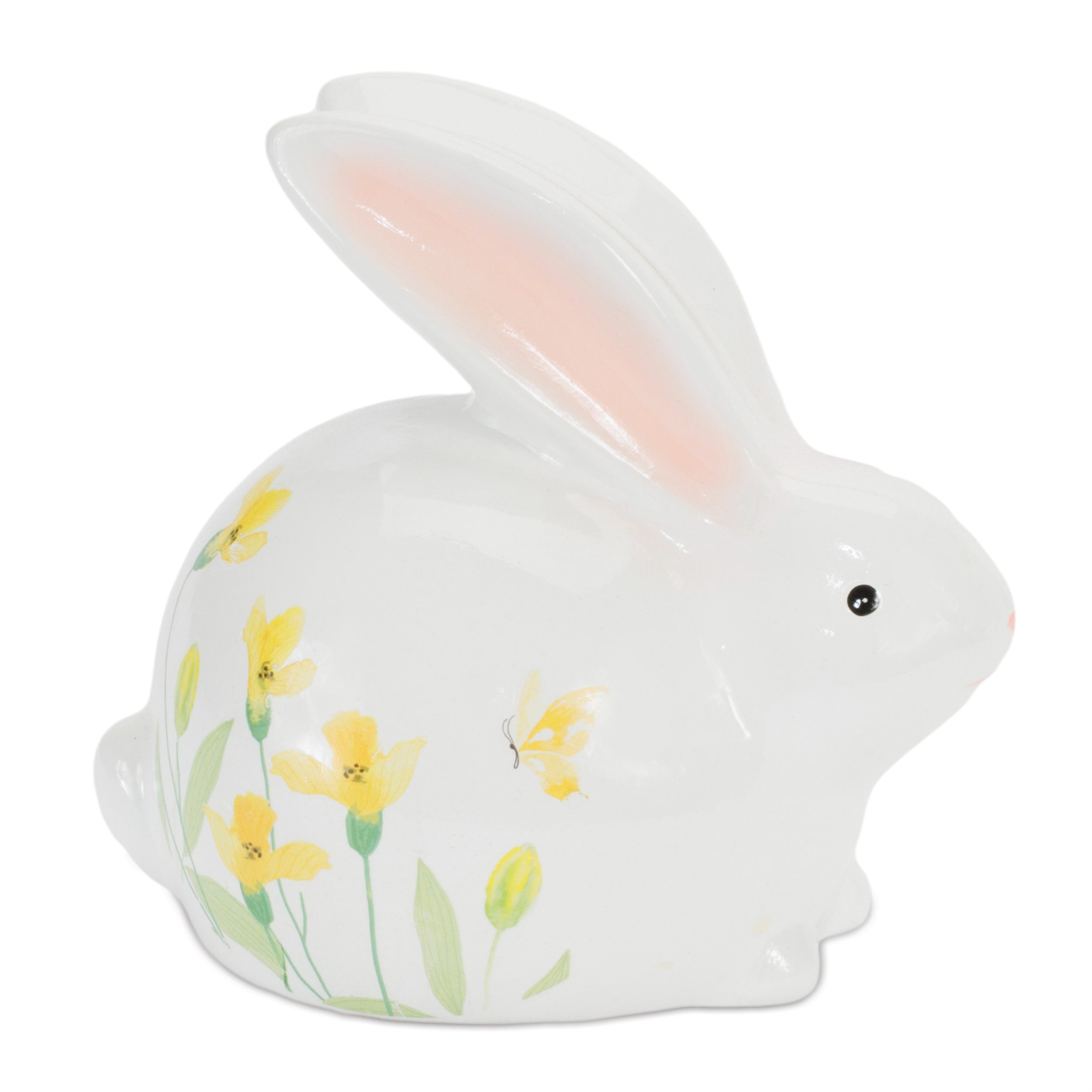 Floral Terra Cotta Rabbit (Set of 4)