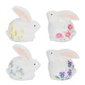 Floral Terra Cotta Rabbit (Set of 4)