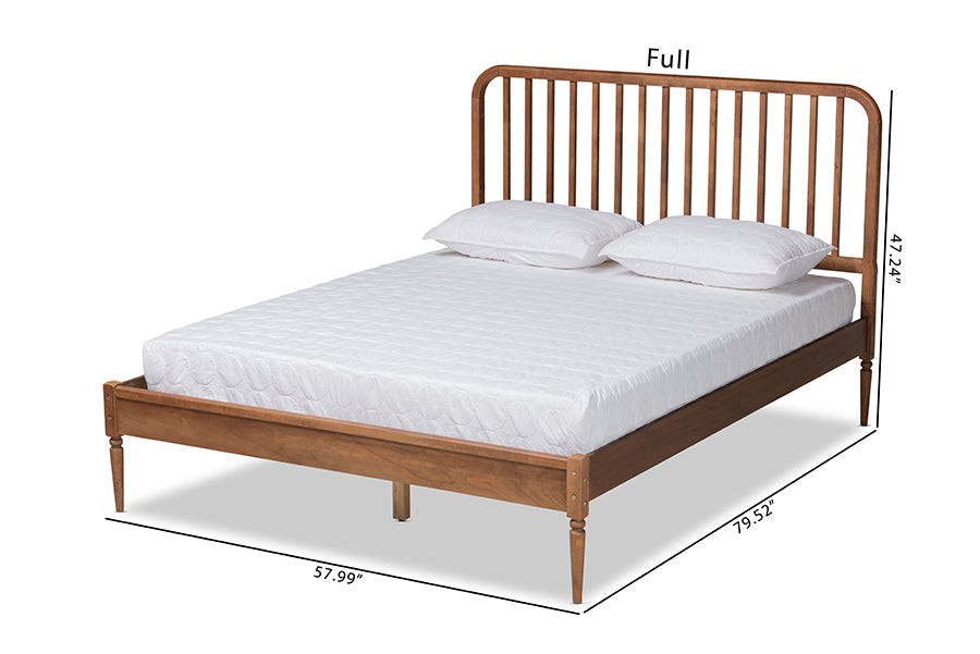 Baxton Studio Neilan Modern and Contemporary Walnut Brown Finished Wood Full Size Platform Bed