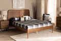 Baxton Studio Kassidy Classic and Traditional Walnut Brown Finished Wood Full Size Platform Bed