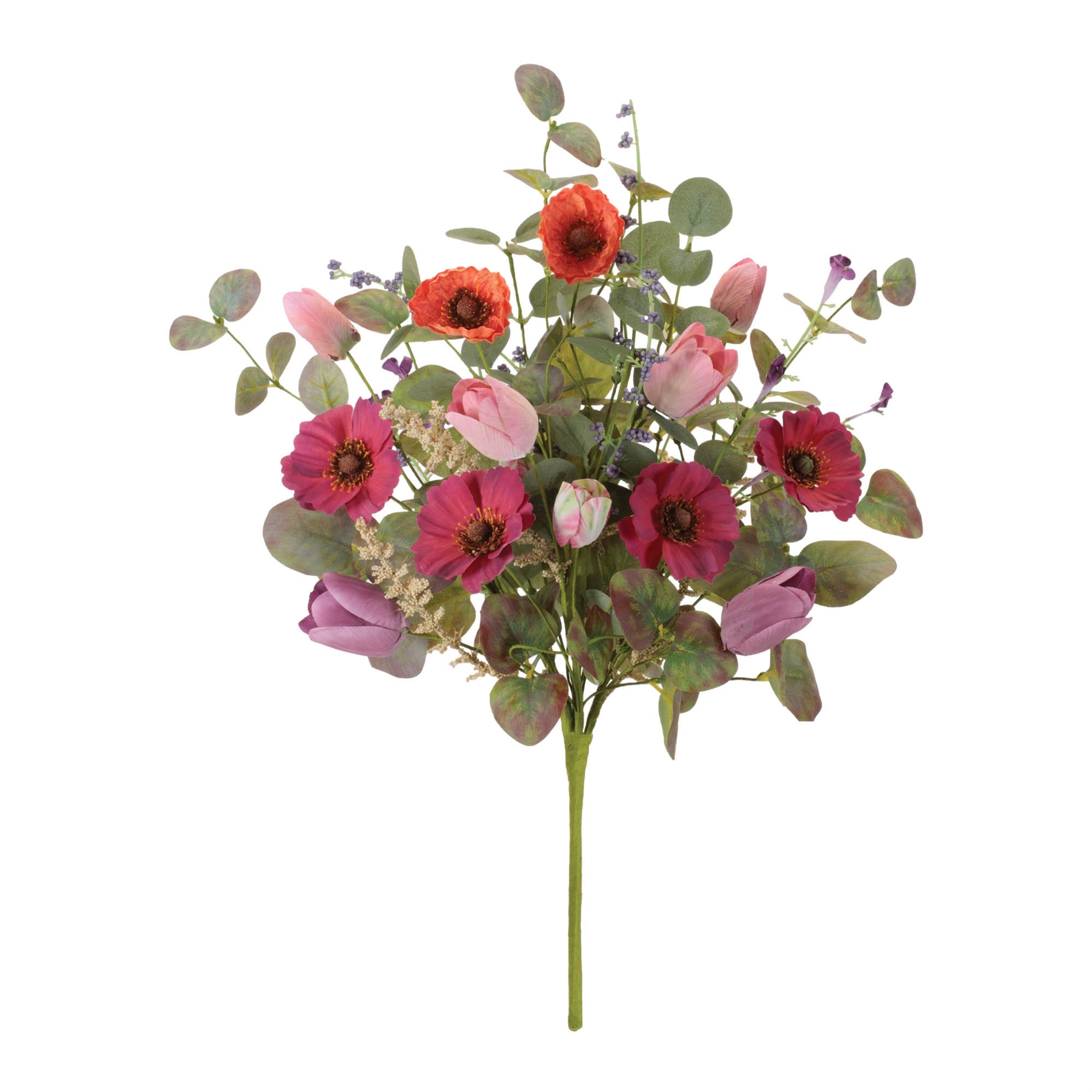 Poppy and Tulip Floral Bush (Set of 2)