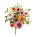 Mixed Zinnia Floral Bush (Set of 2)