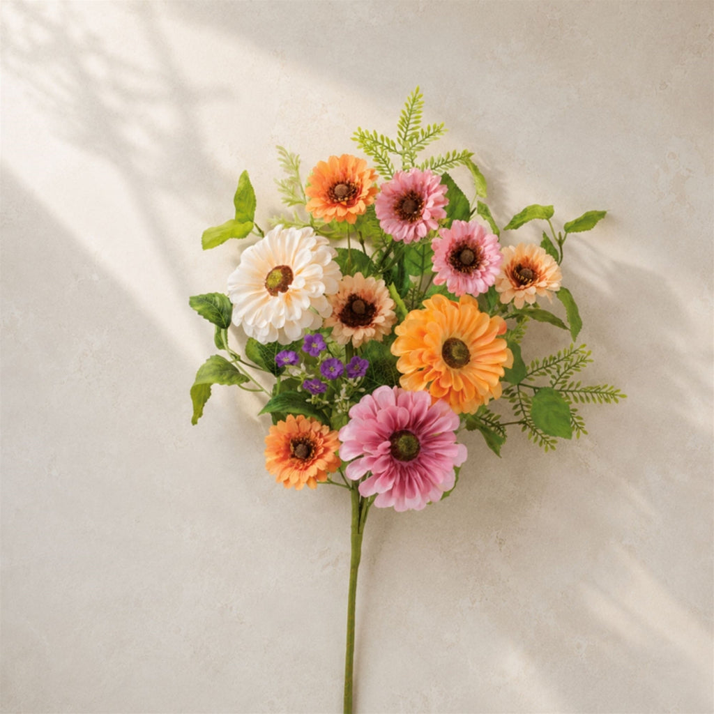 Mixed Zinnia Floral Bush (Set of 2)