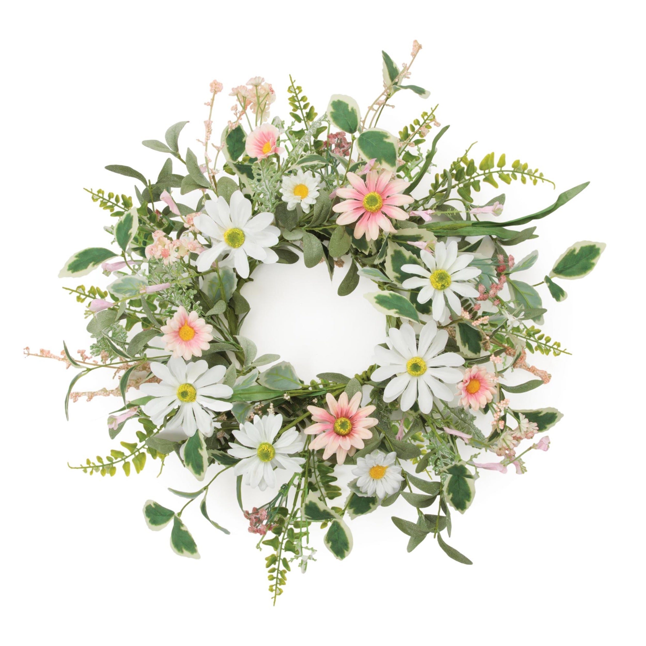 Mixed Daisy Floral Candle Ring 18 Inch