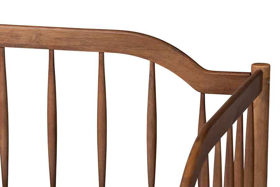 Baxton Studio Parson Classic Mid-Century Modern Walnut Brown Finished Wood Twin Size Daybed