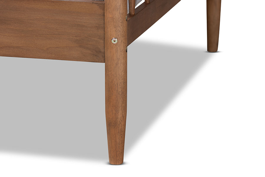 Baxton Studio Parson Classic Mid-Century Modern Walnut Brown Finished Wood Twin Size Daybed
