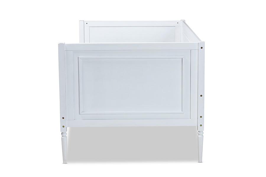 Baxton Studio Daniella Modern and Contemporary White Finished Wood Daybed