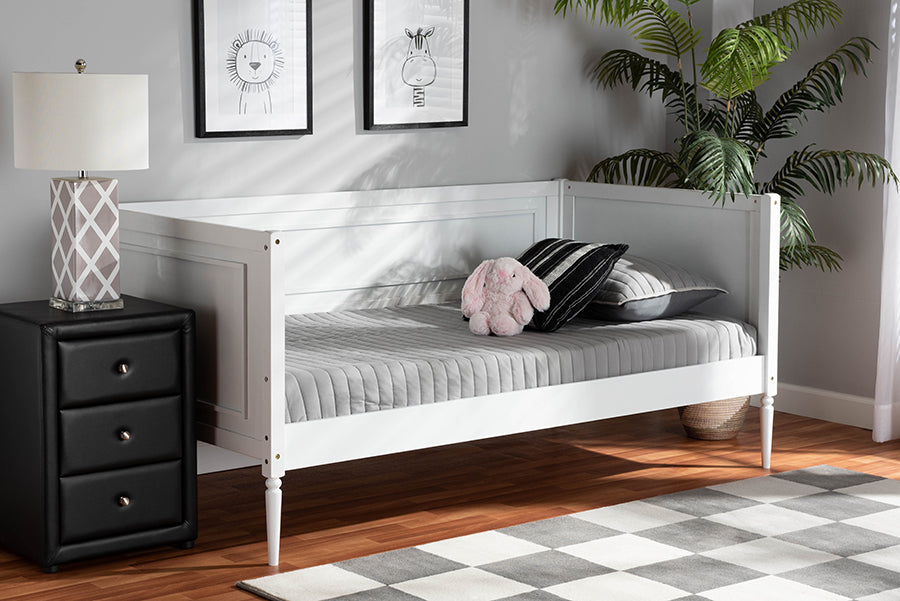 Baxton Studio Daniella Modern and Contemporary White Finished Wood Daybed