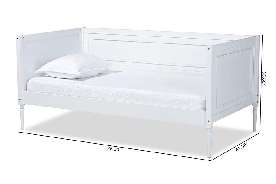 Baxton Studio Daniella Modern and Contemporary White Finished Wood Daybed