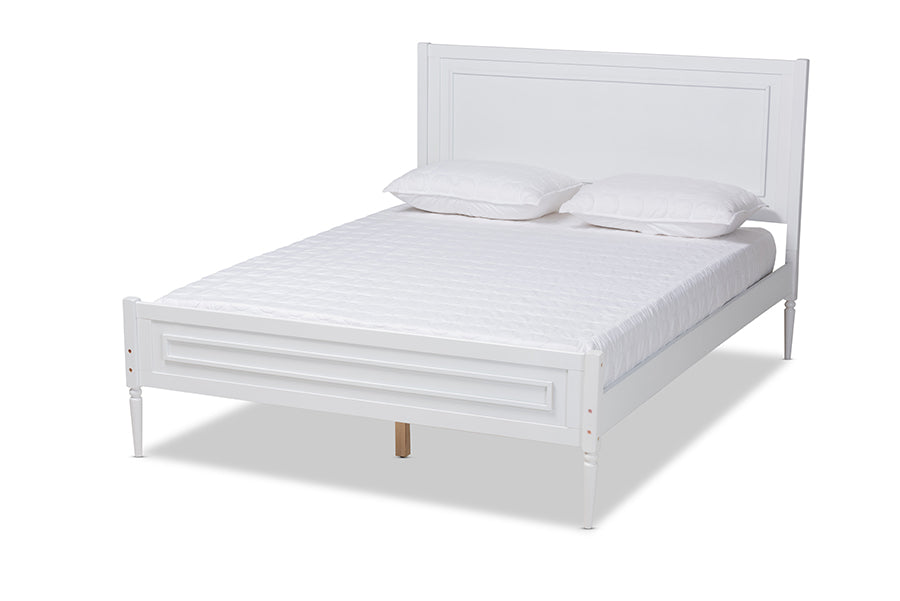 Baxton Studio Daniella Modern and Contemporary White Finished Wood Full Size Platform Bed