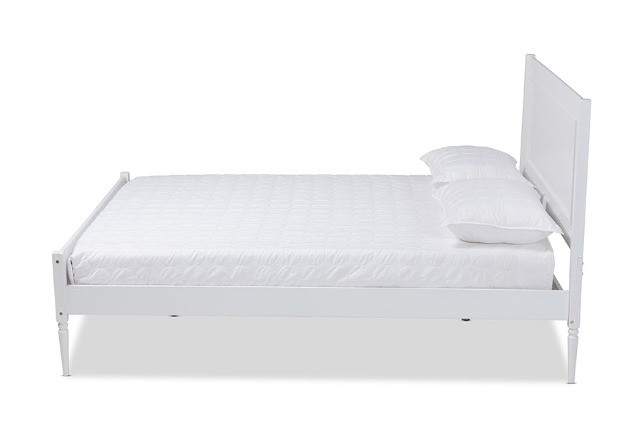 Baxton Studio Daniella Modern and Contemporary White Finished Wood Full Size Platform Bed