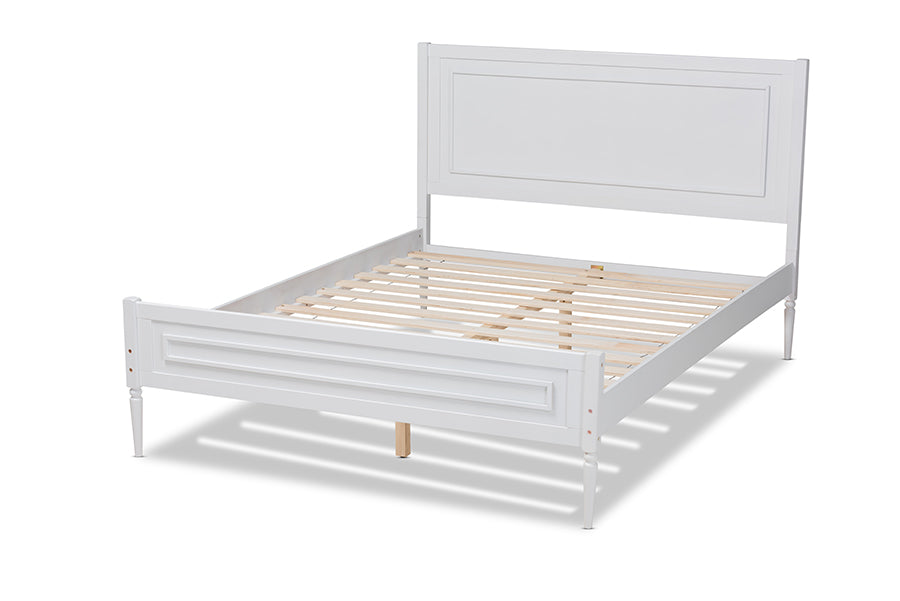Baxton Studio Daniella Modern and Contemporary White Finished Wood Full Size Platform Bed