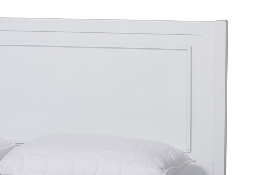 Baxton Studio Daniella Modern and Contemporary White Finished Wood Full Size Platform Bed