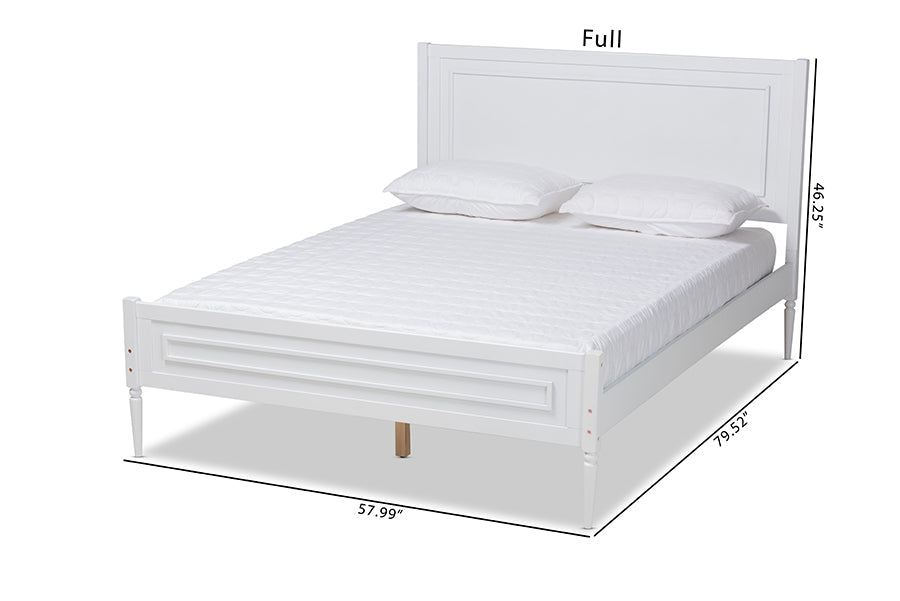 Baxton Studio Daniella Modern and Contemporary White Finished Wood Full Size Platform Bed