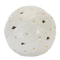 Floral Embossed Ceramic Orb (Set of 2)