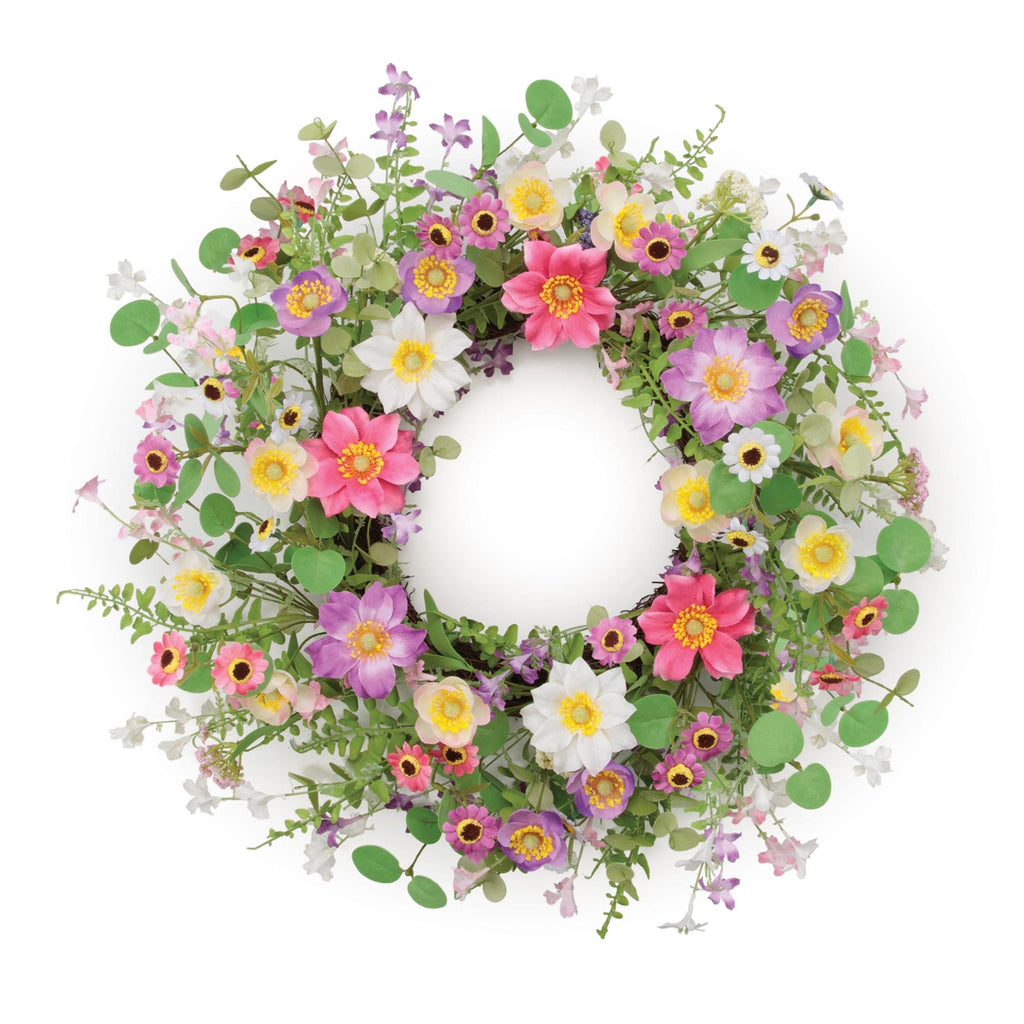 Mixed Wildflower Floral Wreath 22"D