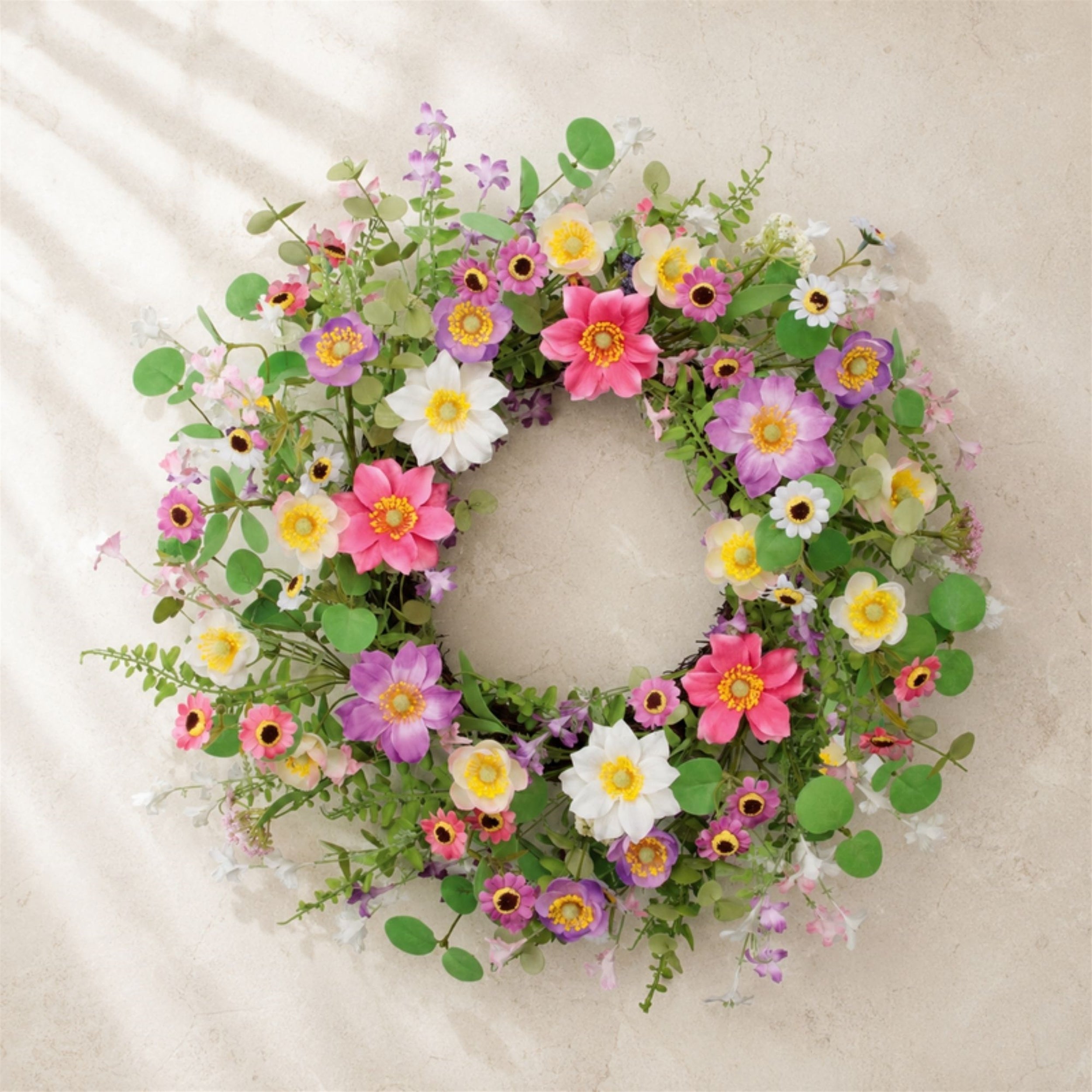 Mixed Wildflower Floral Wreath 22"D