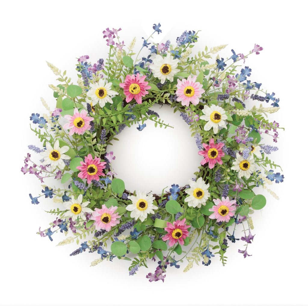 Mixed Wildflower Floral Wreath 24"D