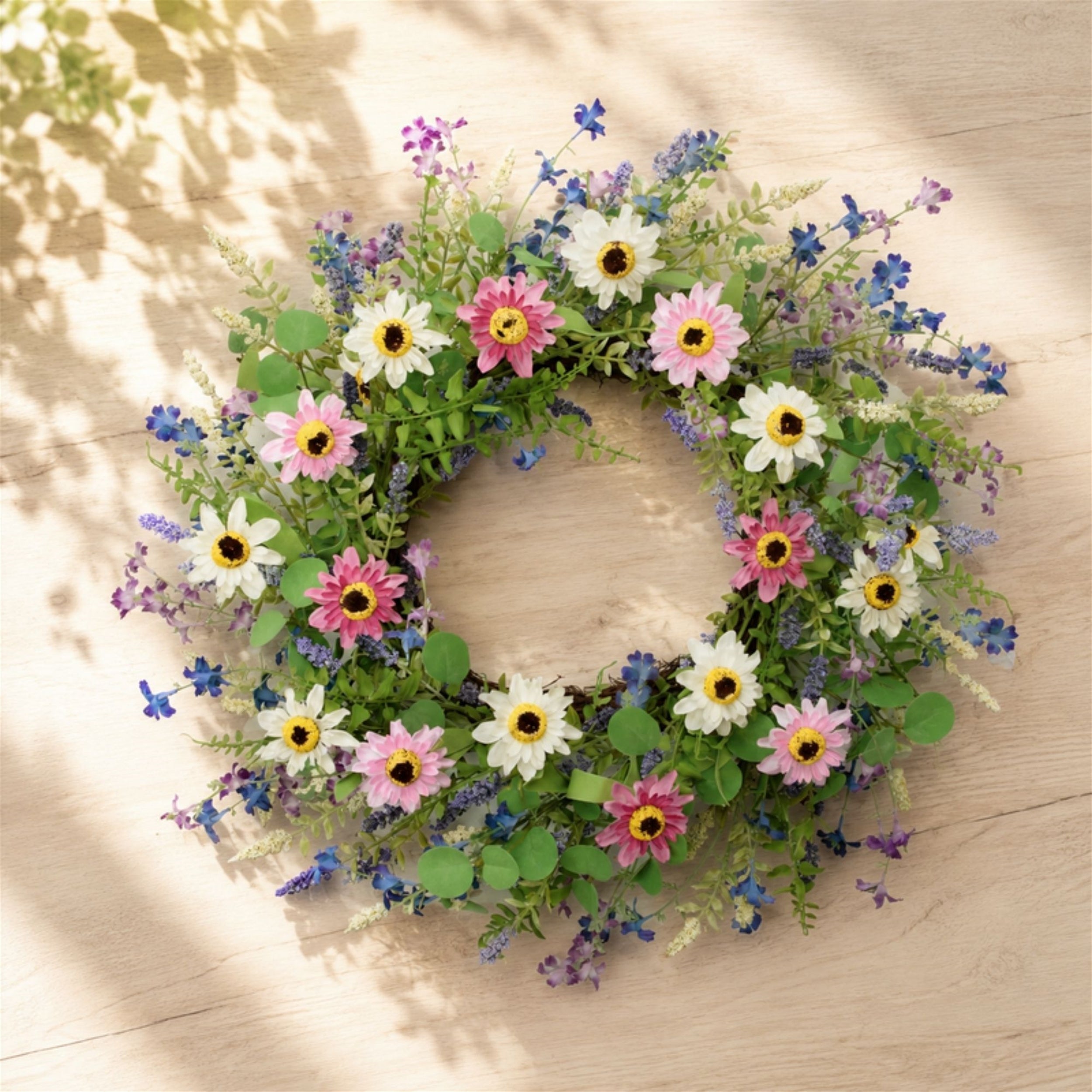 Mixed Wildflower Floral Wreath 24"D