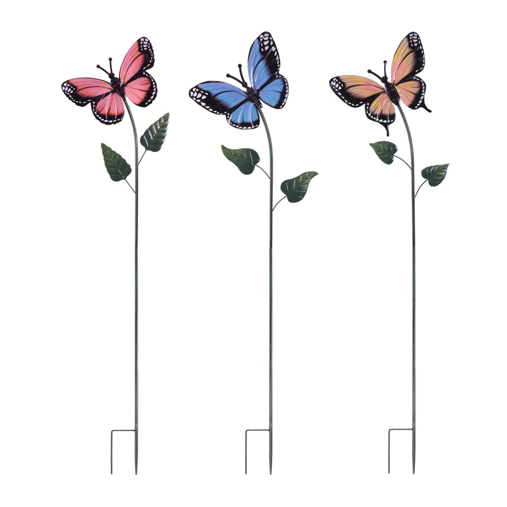 Iron Butterfly Garden Stake (Set of 3)