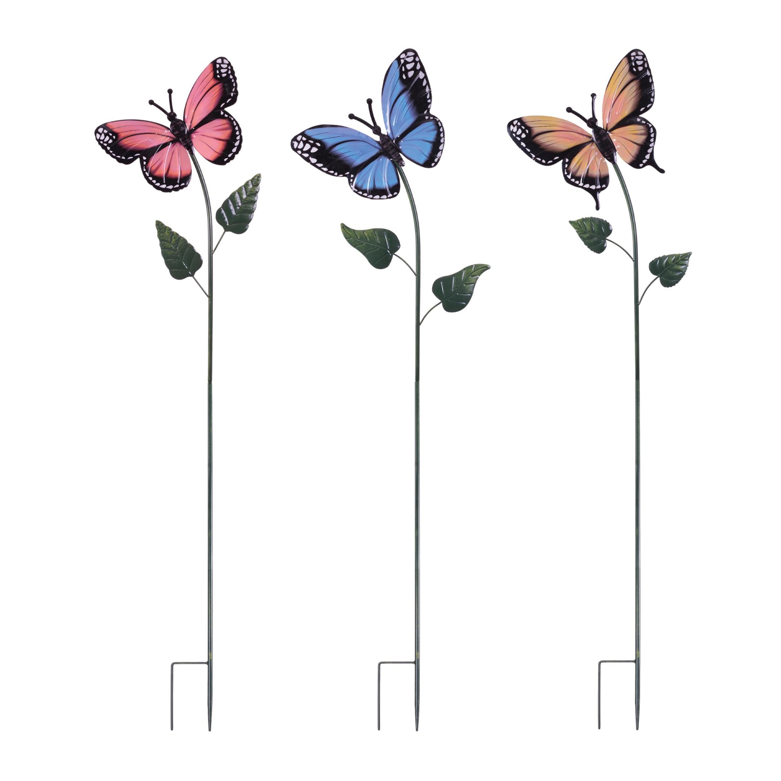 Iron Butterfly Garden Stake (Set of 3)