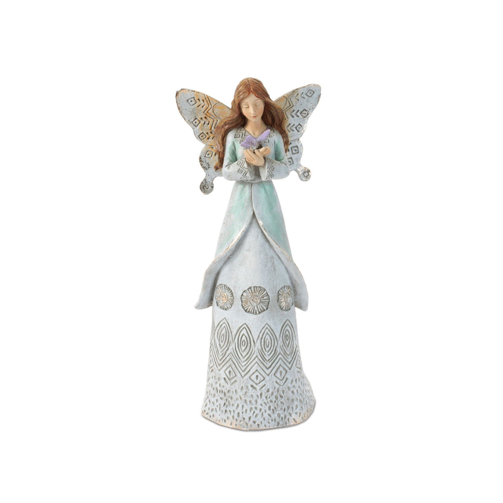 Etched Butterfly Angel Figurine (Set of 2)