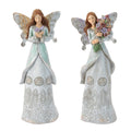 Etched Butterfly Angel Figurine (Set of 2)