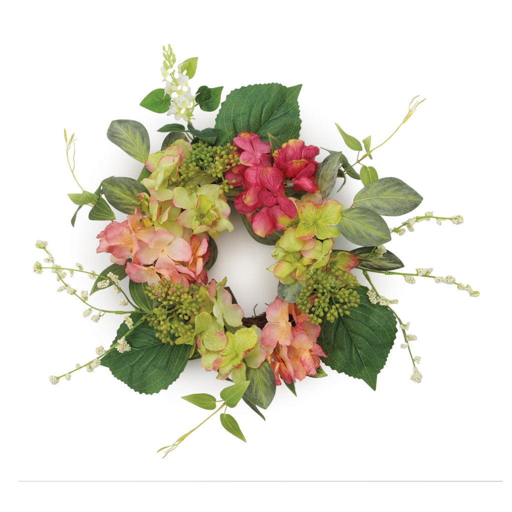 Mixed Hydrangea Candle Ring 17"D