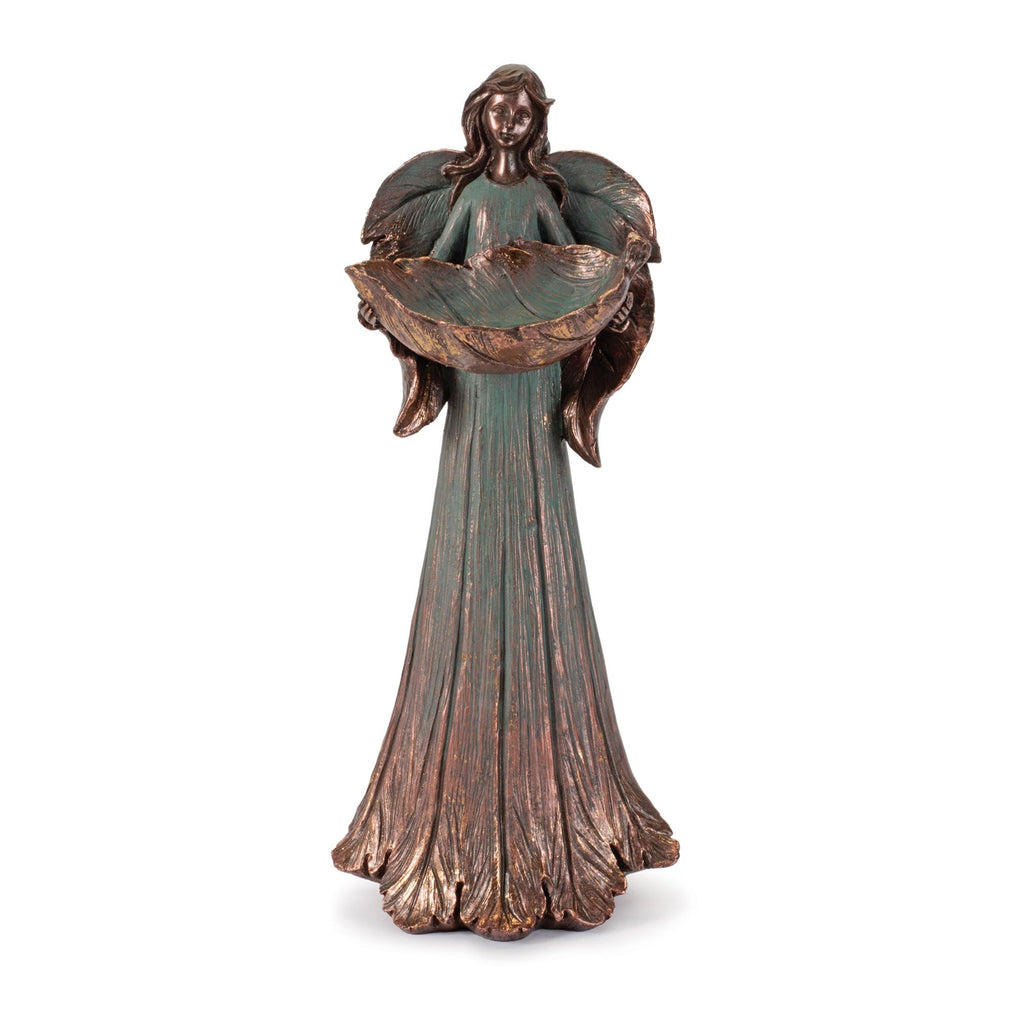 Angel Holding Leaf Bowl (Set of 2)