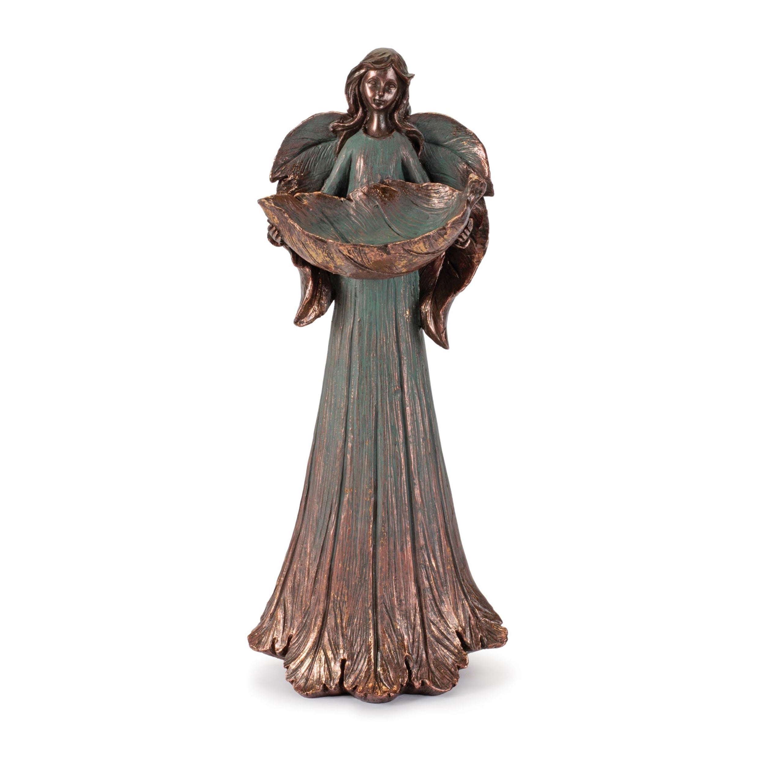 Angel Holding Leaf Bowl (Set of 2)