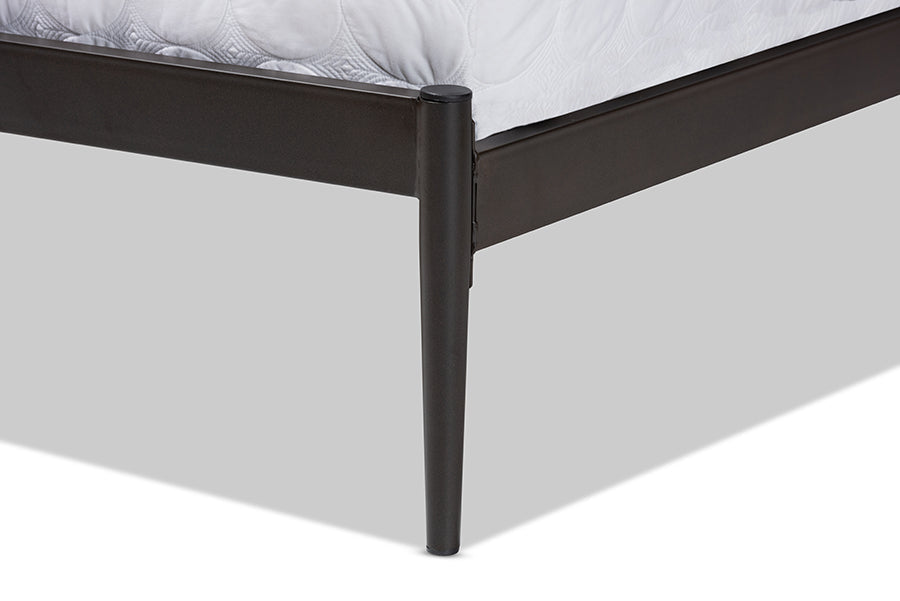 Baxton Studio Dora Modern and Contemporary Industrial Black Finished Metal Queen Size Platform Bed
