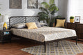 Baxton Studio Dora Modern and Contemporary Industrial Black Finished Metal Queen Size Platform Bed
