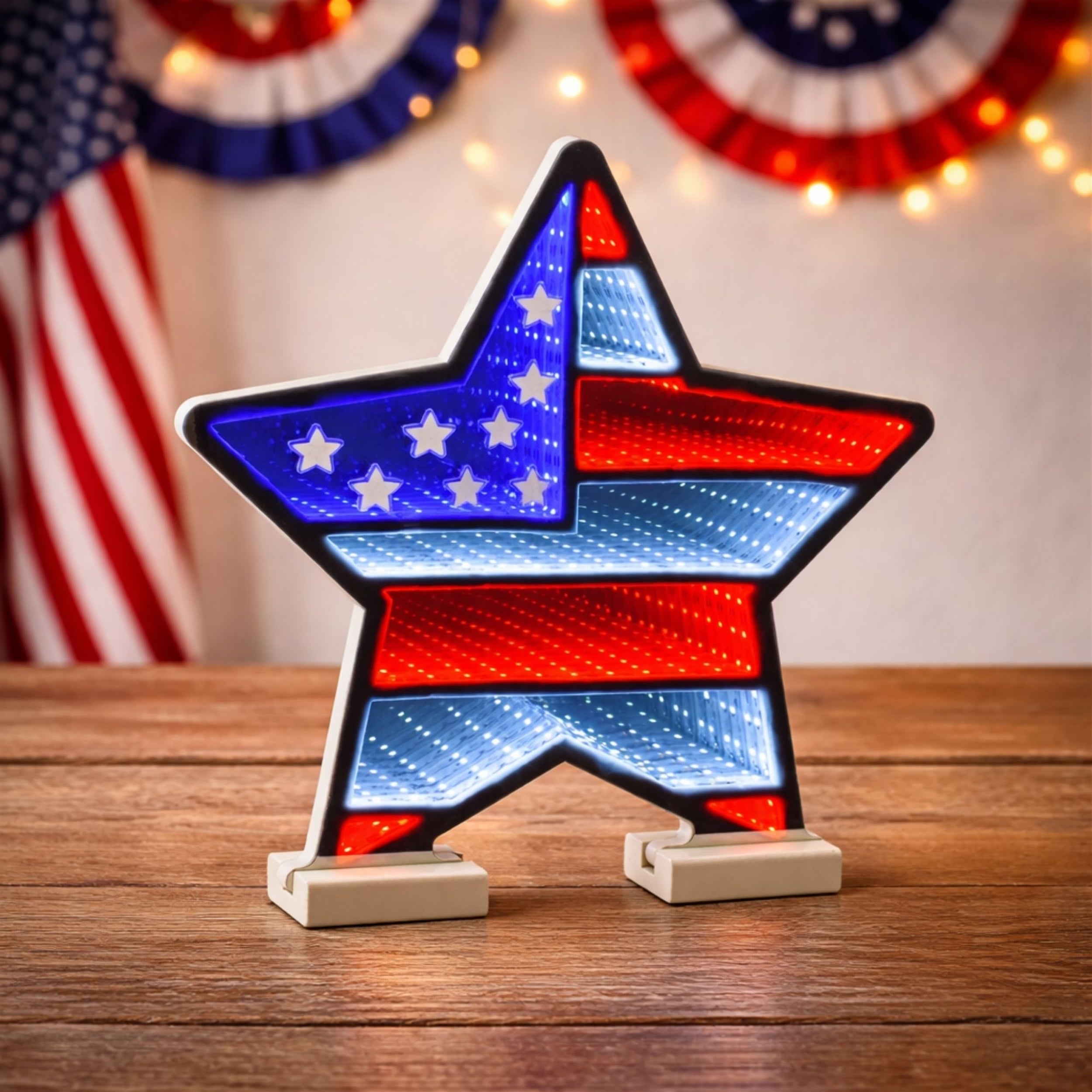 Americana Flag Star Ekkolight 13.5"H