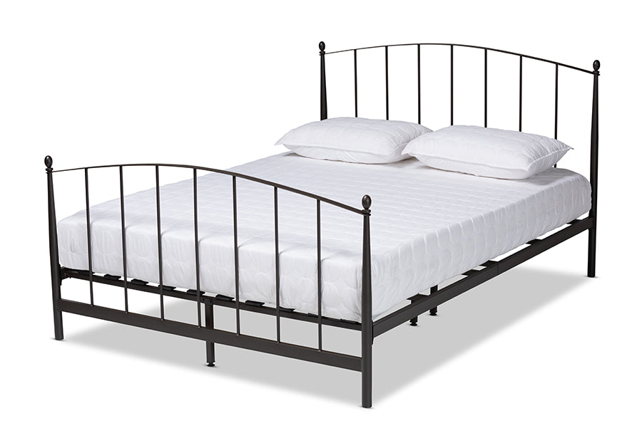 Baxton Studio Lana Modern and Contemporary Black Finished Metal Full Size Platform Bed