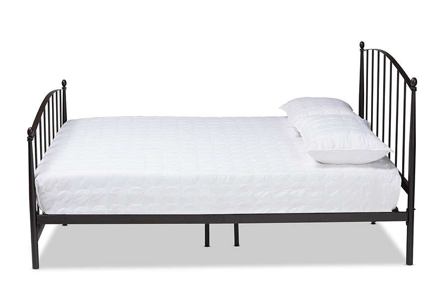 Baxton Studio Lana Modern and Contemporary Black Finished Metal Full Size Platform Bed