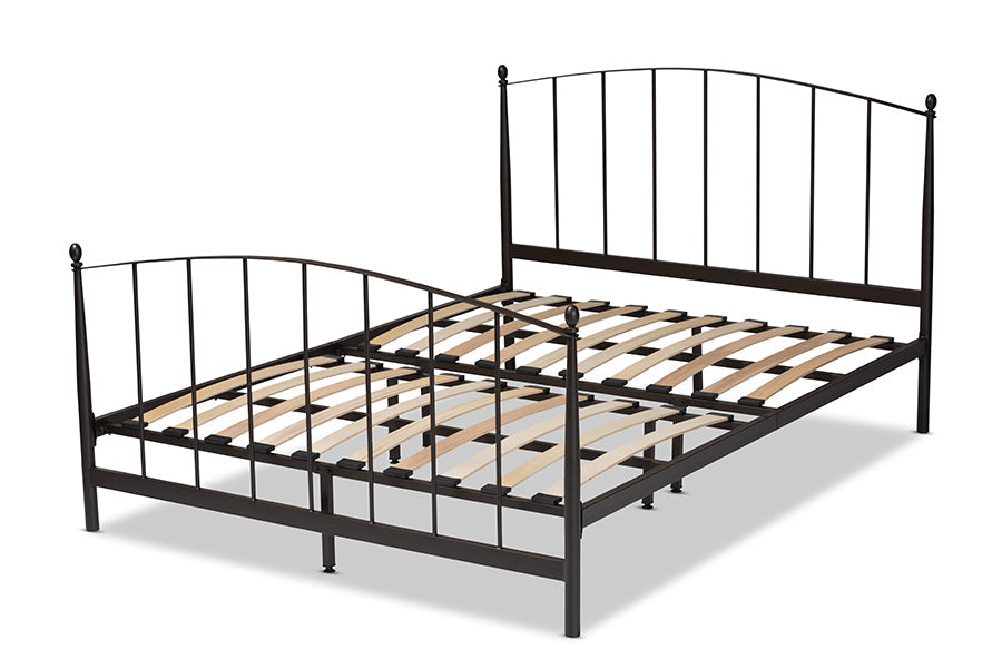 Baxton Studio Lana Modern and Contemporary Black Finished Metal Full Size Platform Bed