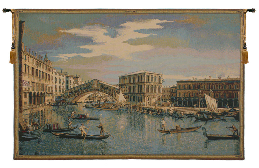 The Rialto Bridge Grand Canal  Italian Tapestry
