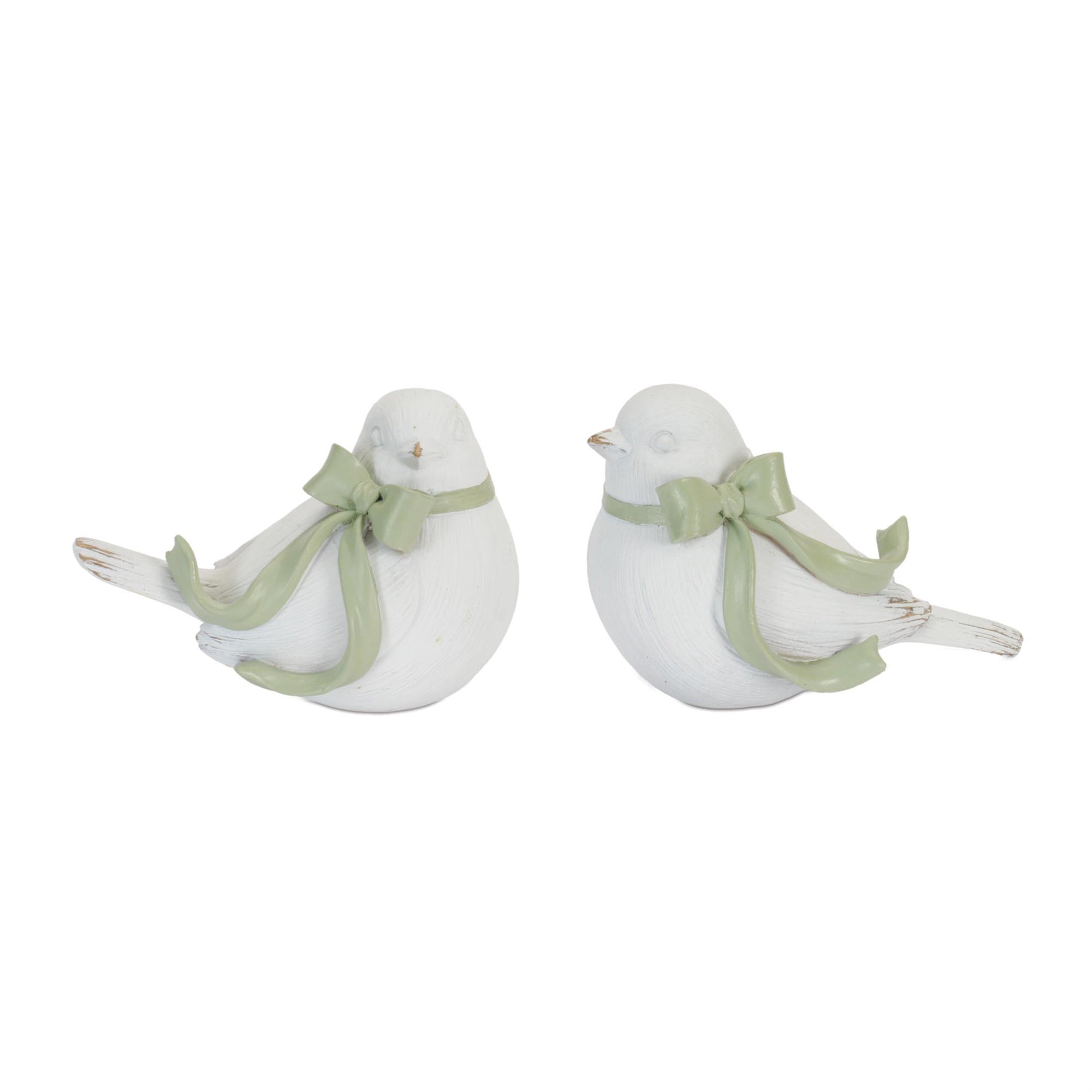 Bird Figurine with Bow (Set of 4)