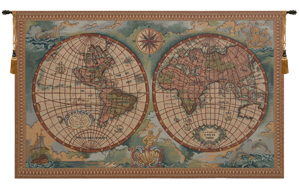 Antique Map I Italian Tapestry