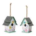 Floral and Butterfly Bird House (Set of 2)