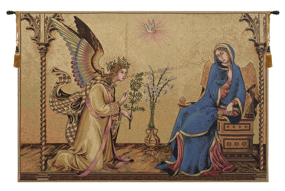 Annunciazione Tra I Santi Ansano E Margherita Italian Tapestry