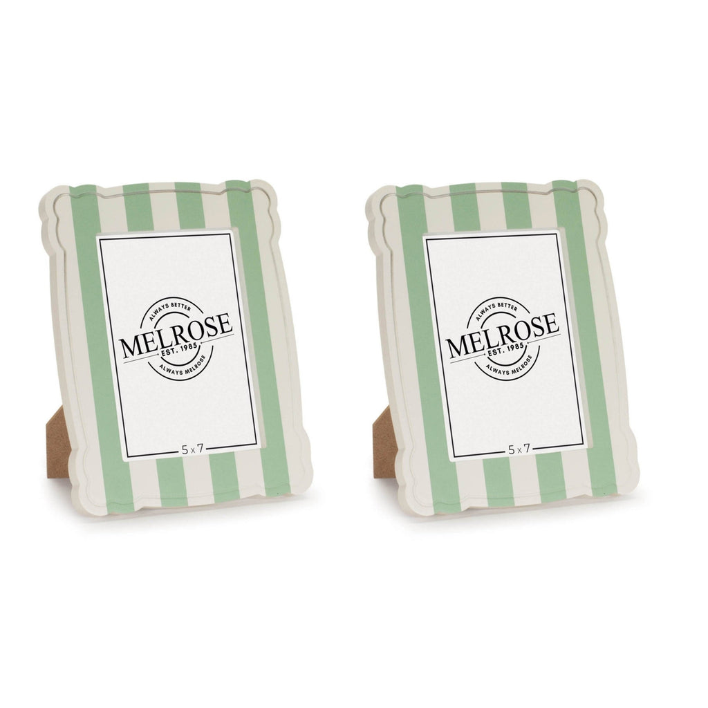Striped Scalloped Photo Frame (Set of 2)
