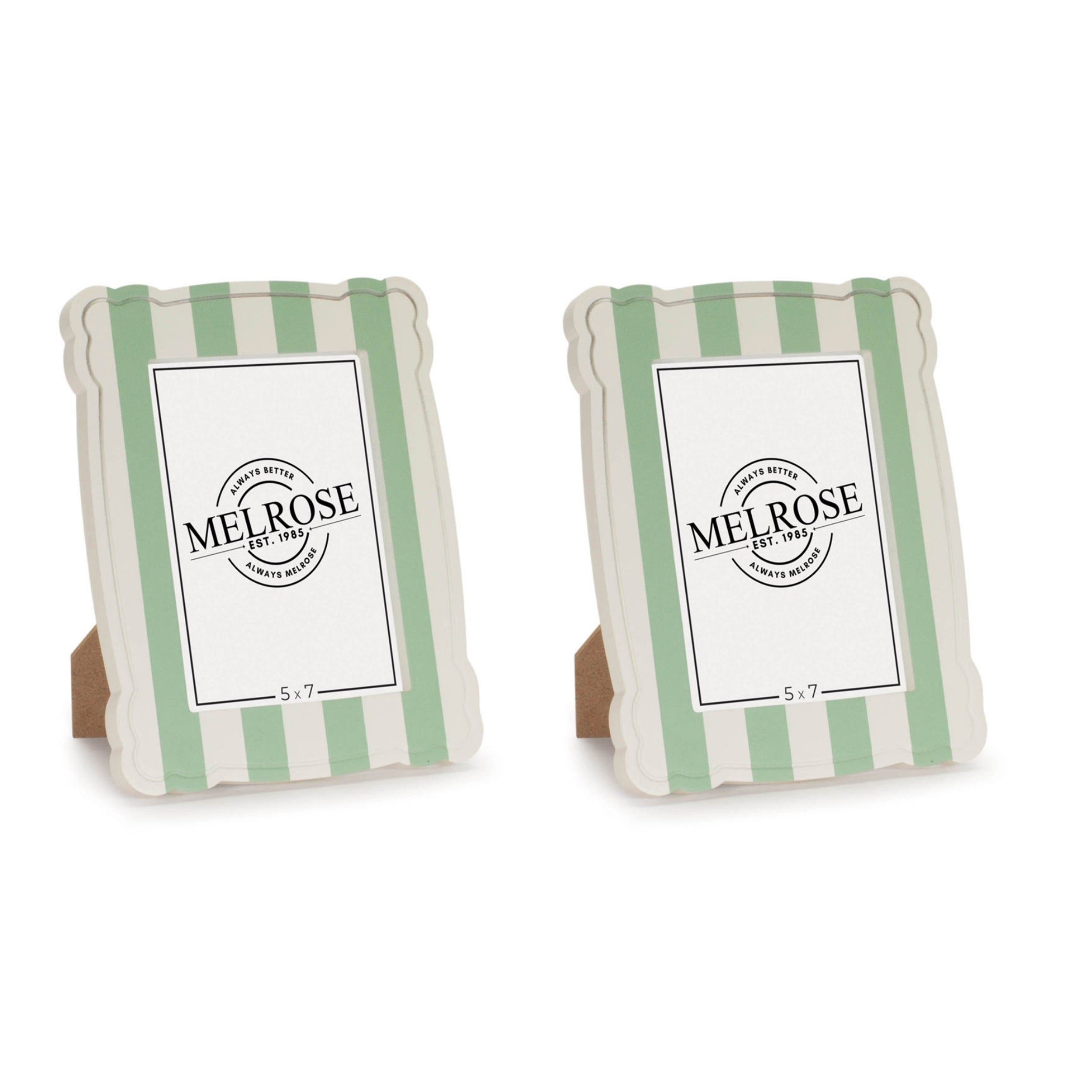 Striped Scalloped Photo Frame (Set of 2)