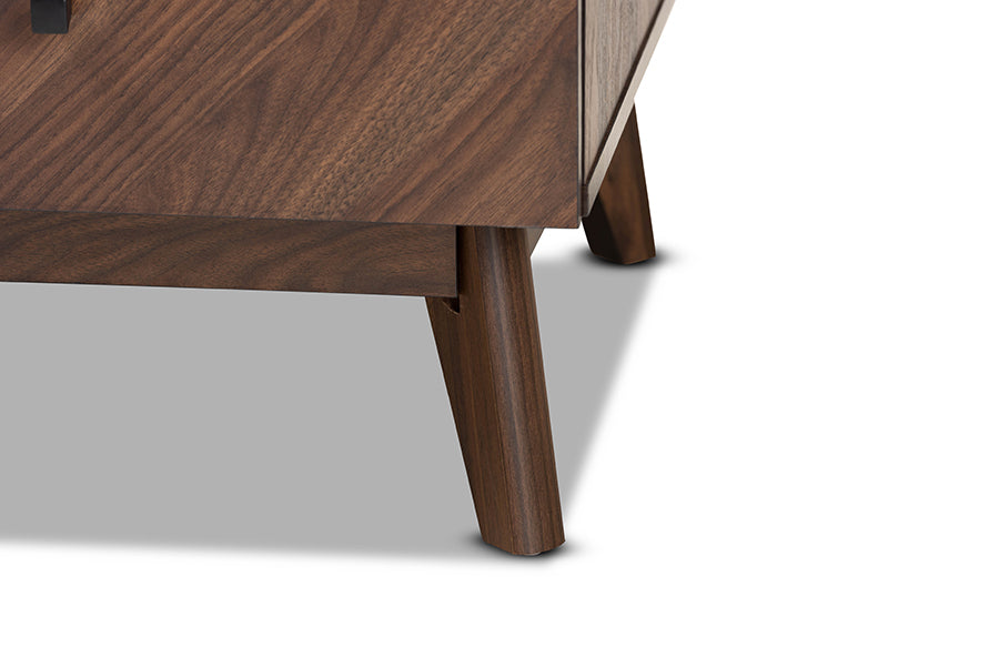 Baxton Studio Hartman Mid-Century Modern Walnut Brown Finished Wood Coffee Table
